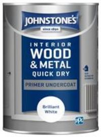 Quick Dry Primer Undercoat, 1.25l Brilliant White, By Johnstone's