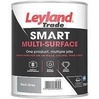 Leyland Trade Smart Eggshell Dark Grey Emulsion Multi-Surface Paint 750ml (857PT)