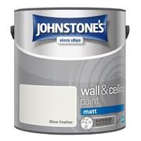 Johnstone's Matt Emulsion Paint, 2.5L, Silver Feather