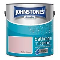 Johnstone/'s - Bathroom Paint - Ballet Slipper - Mid Sheen Finish - Stain Blocker Paint - Use in Moist & Damp Areas - Low Odour - Dry in 1-2 Hours - 12m2 Coverage per Litre - 2.5L