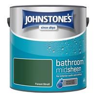 Johnstone's Bathroom Mid Sheen Finish Emulsion Paint, 2.5 Litre, Forest Stroll
