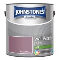 Johnstone/'s - Wall & Ceiling Paint - Mauve Whisper - Silk Finish - Emulsion Paint - Fantastic Coverage - Easy to Apply - Dry in 1-2 Hours - 12m2 Coverage per Litre - 2.5L