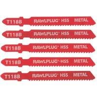 Rawlplug T118B JSB-M2M Metal Jigsaw Blades 53mm 5 Pack (332VA)