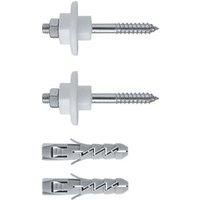 Rawlplug 67480 Sanitary Fixings Basin or Bidet Kit, 10x140