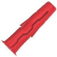 Rawlplug Uno Universal Contract Wallplug 6 mm RED | Rawl Plugs for Plasterboard, Masonry, Brick, Concrete | Solid Wall Plug Anti Rotation Features | Plasterboard Fixings Plug Pack of 288,R-U1-MIX-RED-288