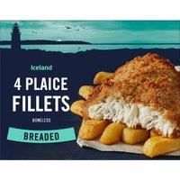 Iceland 4 Breaded Plaice Fillets 500g