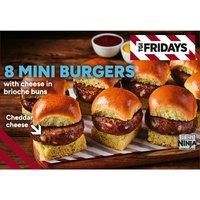 TGI Fridays 8 Mini Burgers with Cheese in Brioche Buns 516g