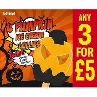 Iceland Vanilla & Cola Pumpkin shaped Ice Creams 4pk