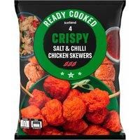 Iceland Ready Cooked 4 Crispy Salt & Chilli Chicken Skewers 400g