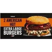Iceland 2 American Hot XL Burgers 340g