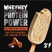 Wheyhey Protein Power Salted Caramel Ice Cream Sticks 180g (3 x 60g)
