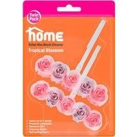 HOME 2pk Toilet Rim Block Cleaner Tropical Blossom
