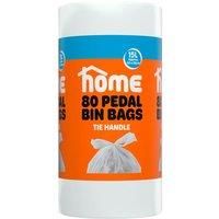 HOME 80pk Tie Handle Pedal Bin Bags 15L