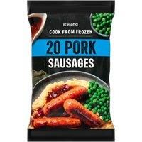 Iceland 20 (approx.) Pork Sausages 1kg