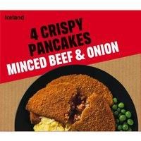 Iceland 4 Crispy Pancakes Minced Beef & Onion 250g