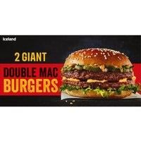 Iceland 2 Giant Double Mac Burgers 494g
