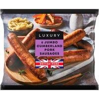 Iceland Luxury 6 Jumbo Cumberland Pork Sausages 600g