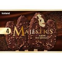 Iceland 4 Majestics Almond Milk Chocolate 306 g (4 x 76.5 g)