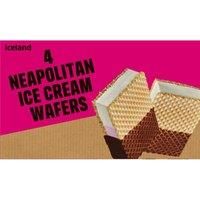 Iceland 4 Neapolitan Ice Cream Wafers 220g (4x55g)