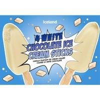Iceland 4 White Chocolate Ice Cream Sticks 252 g (4 x 63 g)