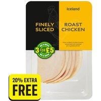 Iceland Finely Sliced Roast Chicken 120g (20% Extra Free)