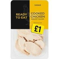 Iceland Ready to Eat Cooked Chicken Breast Slices 90g