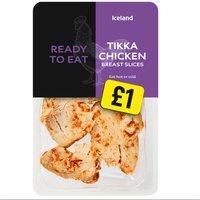 Iceland Ready to Eat Chicken Tikka Breast Slices 90g