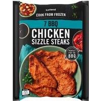 Iceland 7 BBQ Chicken Sizzle Steaks 450g