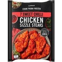 Iceland 7 Sweet Chilli Chicken Sizzle Steaks 450g