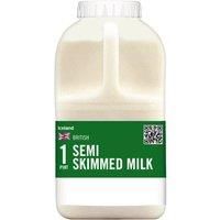Iceland British Fresh Pasteurised Semi Skimmed Milk 1 Pint / 568ml