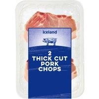 Iceland 2 Thick Cut Pork Chops 450g