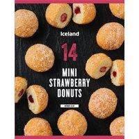 Iceland 14 (Approx.) Mini Strawberry Donuts 175g