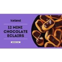 Iceland 12 Mini Chocolate Eclairs 140g