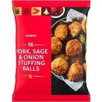 Iceland 16 Pork, Sage & Onion Stuffing Balls 400g