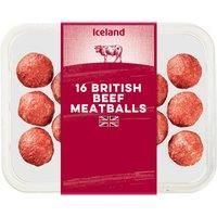 Iceland 16 British Beef Meatballs 305g