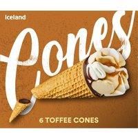 Iceland 6 Toffee Cones 366g