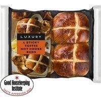 Iceland Luxury 4 Sticky Toffee Hot Cross Buns