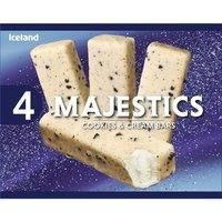 Iceland 4 Majestics Cookies & Cream Bars 148g