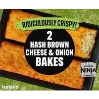 Iceland Ridiculously Crispy 2 Hash Brown Cheese & Onion Bakes 260g