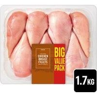 Iceland Class A Fresh Chicken Breast Fillets Skinless and Boneless 1.7kg