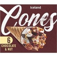 Iceland 6 Chocolate and Nut Cones 372g