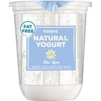 Iceland Fat Free Bio-Live Natural Yogurt 500g