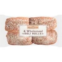 Iceland 4 Wholemeal Deli Rolls