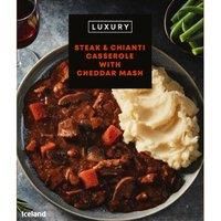 Iceland Luxury Steak and Chianti Casserole with Cheddar Mash 450g