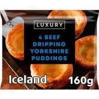 Iceland Luxury 4 Beef Dripping Yorkshire Puddings 160g