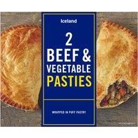 Iceland 2 Beef and Vegetable Pasties 360g