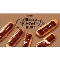 Iceland 6 Belgian Chocolate clairs 160g