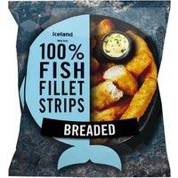 Iceland Made with 100% Fish Fillet Strips Breaded 450g