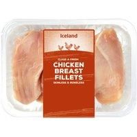 Iceland Class A Fresh Chicken Breast Fillets Skinless & Boneless 450g