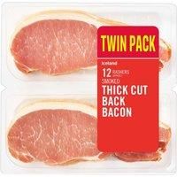 Iceland 12 Rashers (approx.) Smoked Thick Cut Back Bacon 500g
